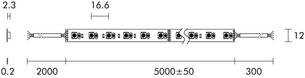 LupaReel LED Strip, RGB+weiss, 120LED 19,2W