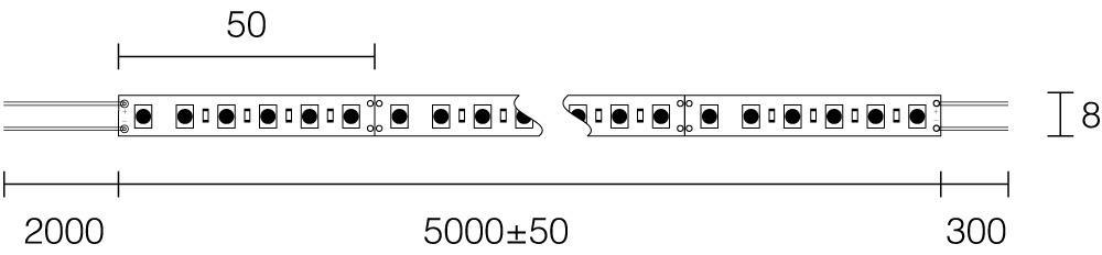 Extro LED Strip, >90RA, 5m, 24V, 120LEDs/m