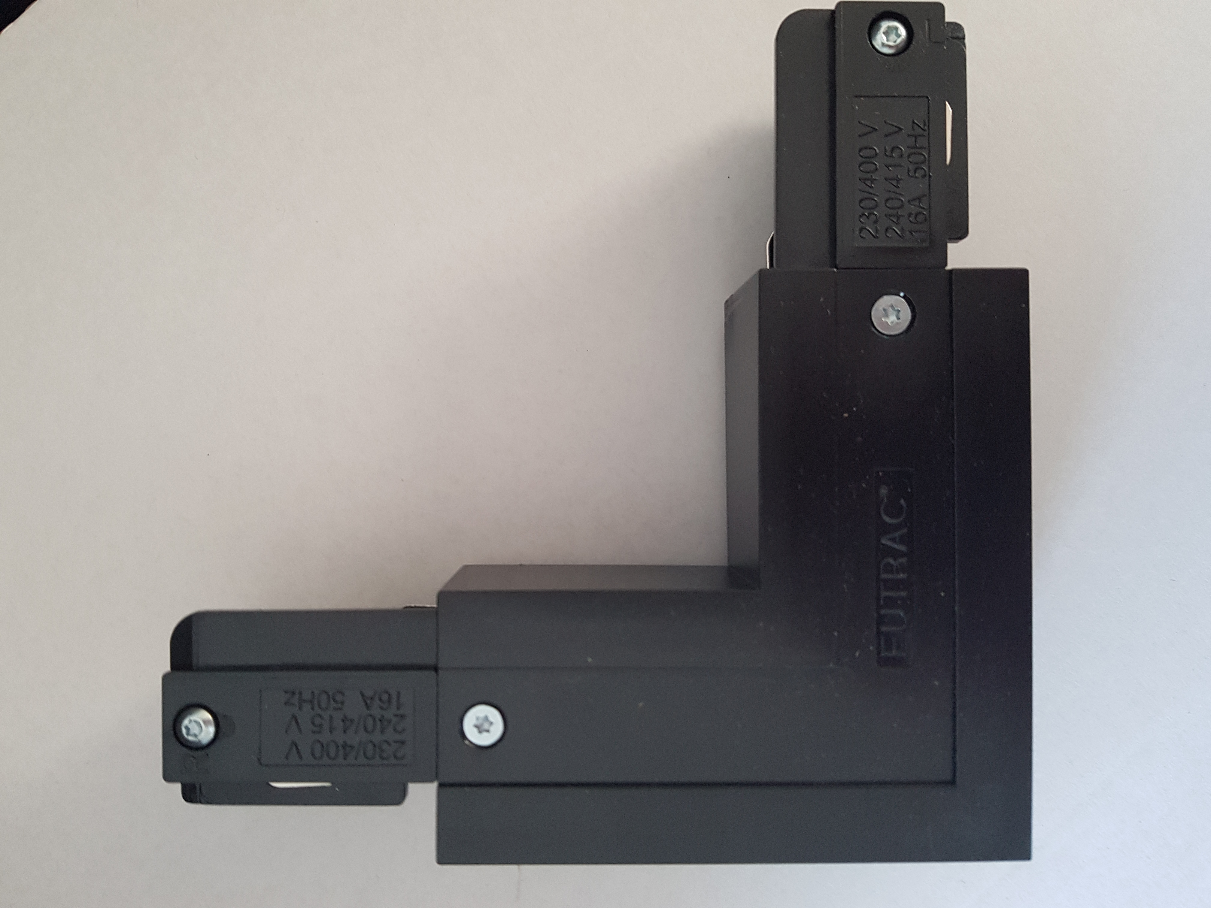 Eutrac L-Verbinder für 3-Phasen Aufbau, schwarz