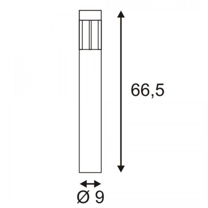 Slots LED 66,5cm, anthrazit