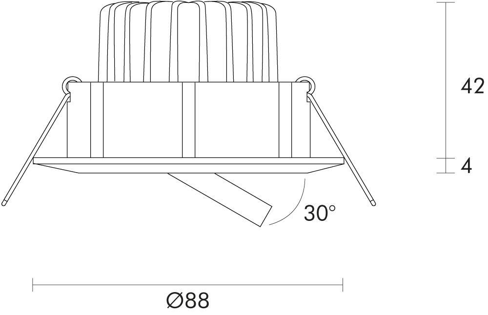 Focus LED rund schwenkbar 8,4Watt, weiß