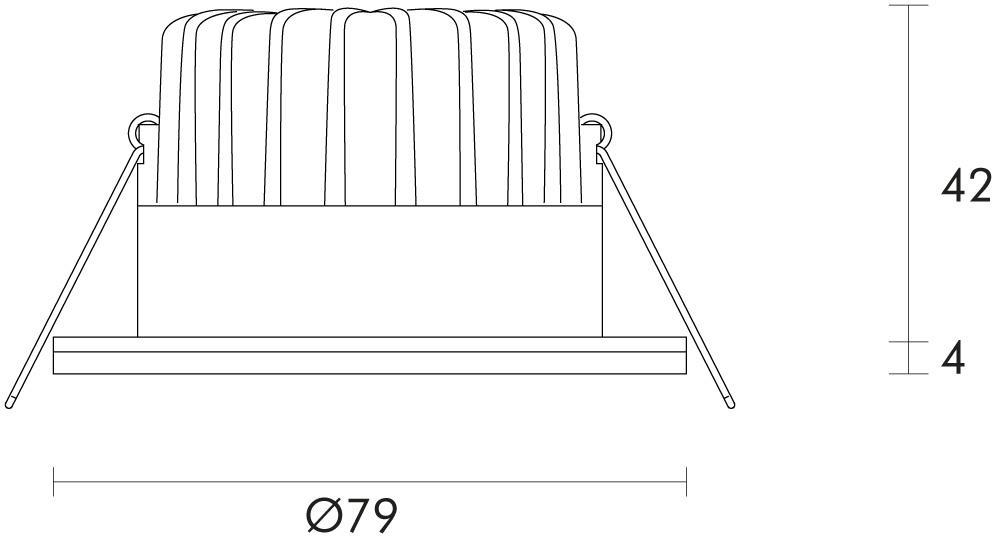 Aqua LED rund fixed, aluminium