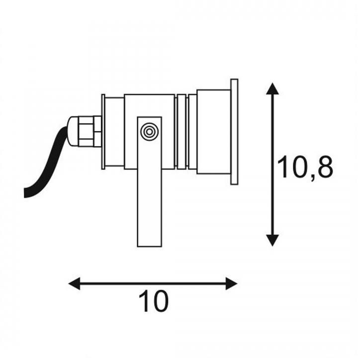 Dasar Projector 230V LED, alu eloxiert