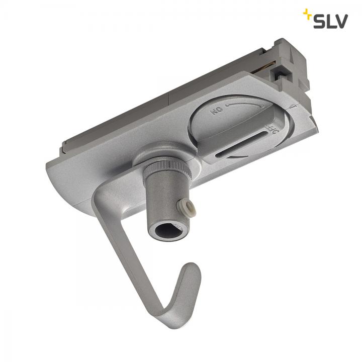 1 Phasen Adapter mit Haken silbergrau