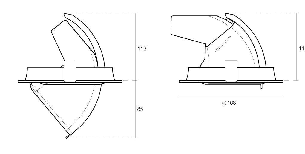 LED-Strahler Pivo medium, weiß