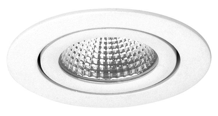 Lika LED rund tiltable, weiß