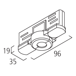Eutrac Pendelleuchtenadapter für 3-Phasen