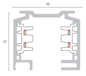 Eutrac 3-Phasen Aufbau Stromschiene, Bild 1