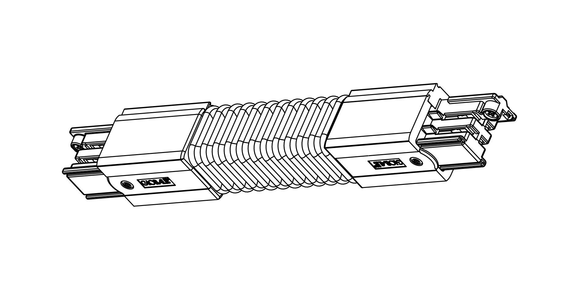 Global Trac Pulse Flex-Verbinder technische Zeichnung