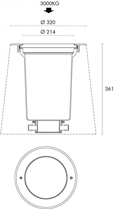 Achille LED 320, rostfreier Stahl, Bild 1