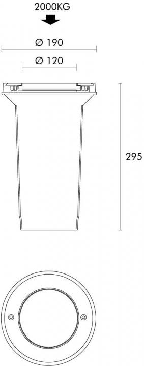 Achille LED 190, rostfreier Stahl, Bild 1