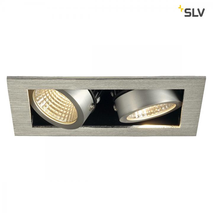 Kadux 2 Set LED, aluminium gebürstet