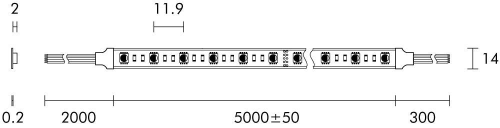 LupaReel LED Strip RGBweiss, 84LED, 27W