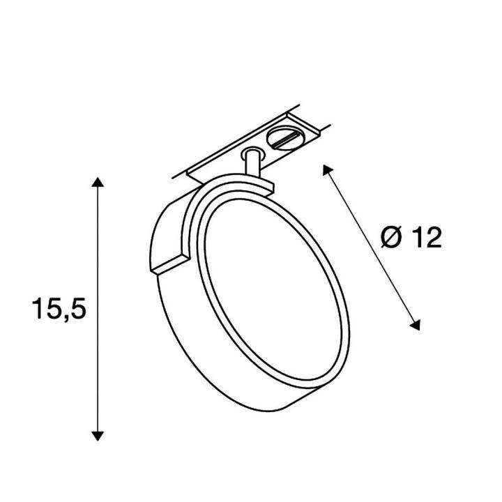 Kalu GU10 für 1-Phasen technische Zeichnung