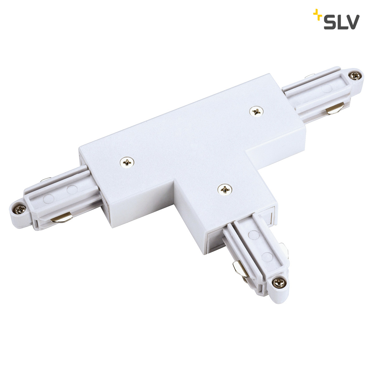 SLV T-Verbinder 1-Phasen Aufbau Stromschiene weiß 143071 links