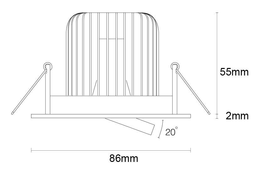 Bex Strahler rund schwenkbar 8Watt