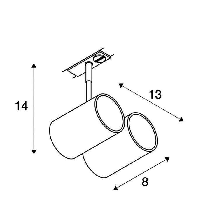 Bima 2 für 1-Phasen, technische Zeichnung