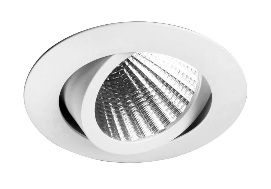 Focus  LED rund tiltable CRI90 22W, weiß