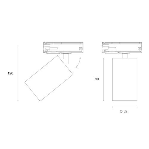 Galex Two LED 1 Phasensystem Zeichnung