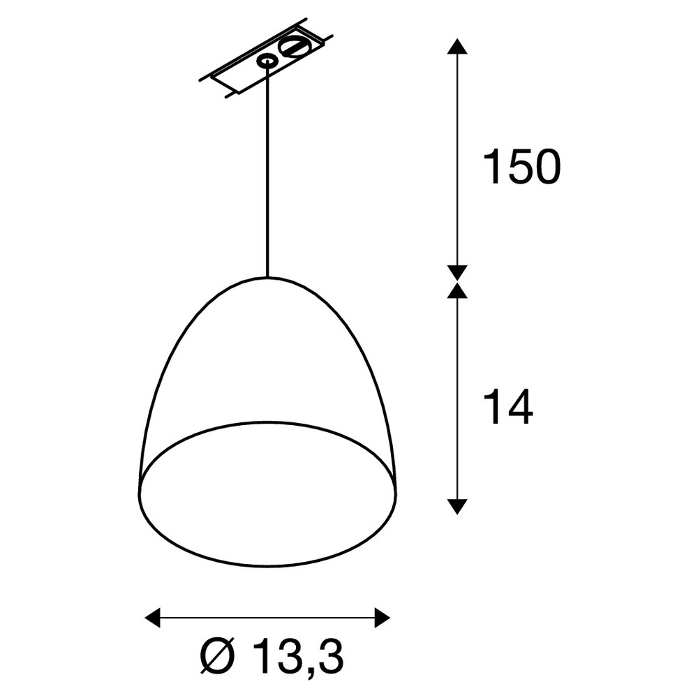 Para Cone 14 Pendel für 1-Phasen technische Zeichnung
