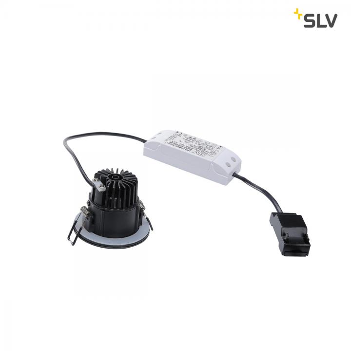 Patta-F LED, rund,schwarz
