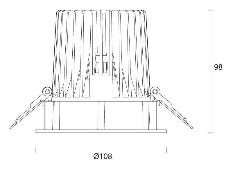 Flo LED-Leuchte fixed rund