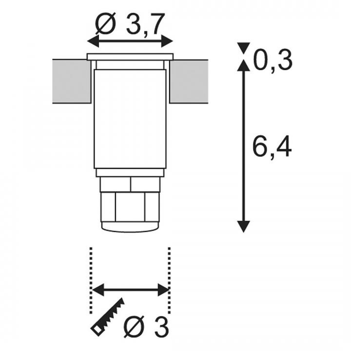 Dasar mini 37 LED rund, Bild 1