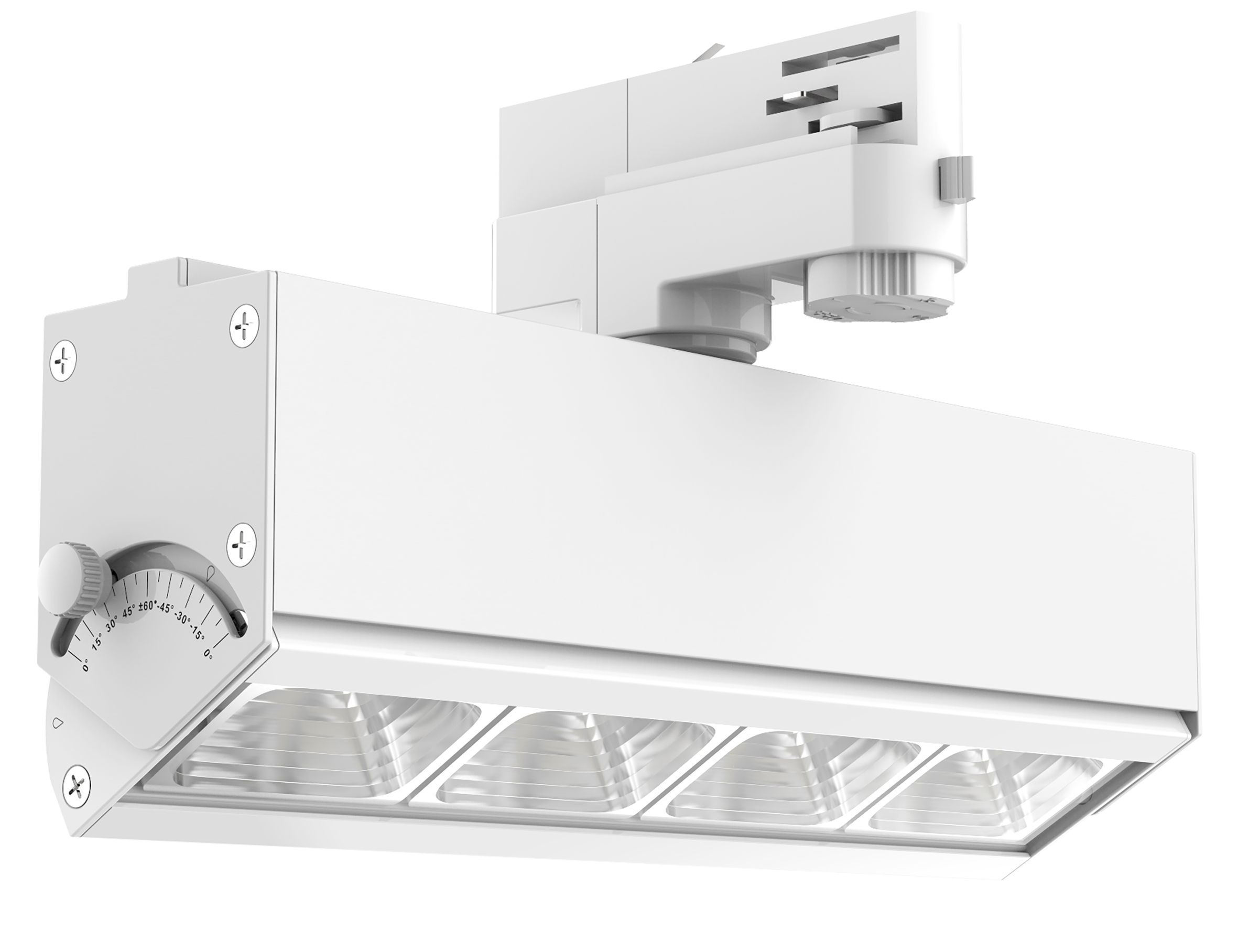 Brick LED Schienenstrahler mit 3-Phasen Adapter