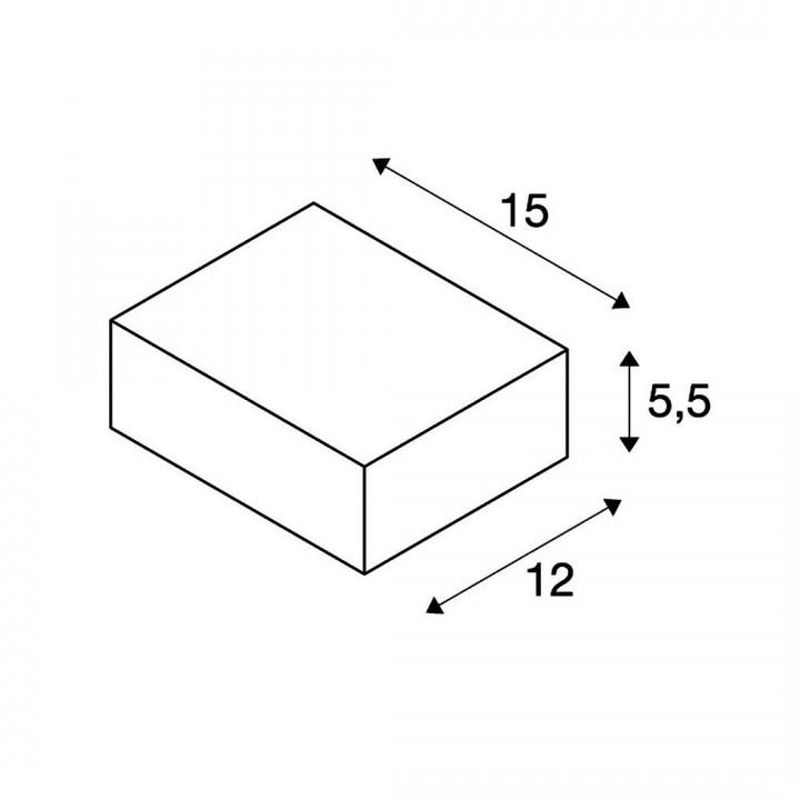 QUADRASYL 15 Wandleuchte, anthrazit