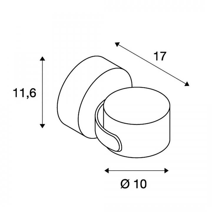 Sitra 360 Wandleuchte, steingrau
