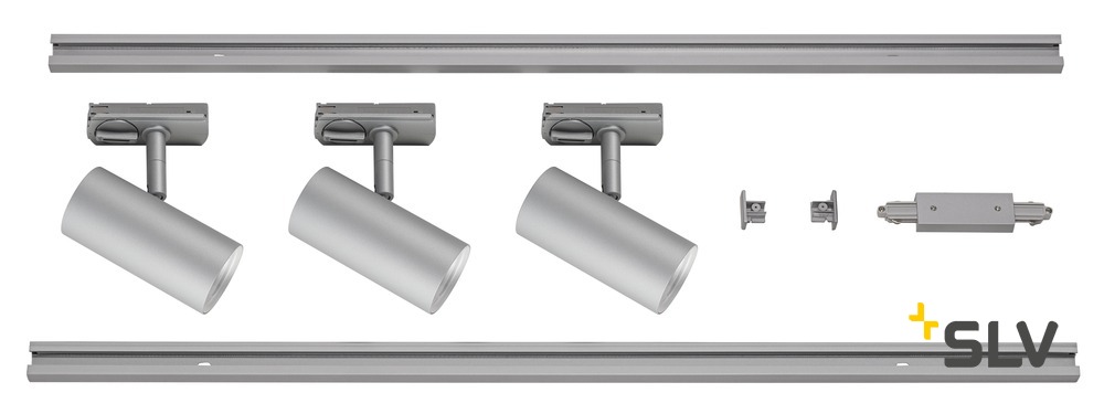 1-Phasen Hochvolt-Set Noblo Spot LED in silbergrau