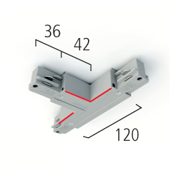 Eutrac 3-Phasen Aufbauschiene T-Verbinder, Bild 1