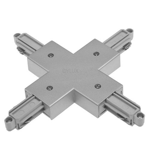 X-Verbinder silbergrau für 1-Phasen HV-Stromschiene