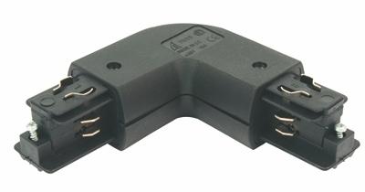 Ivela L-Verbinder 3-Phasen-Schiene Rondo schwarz