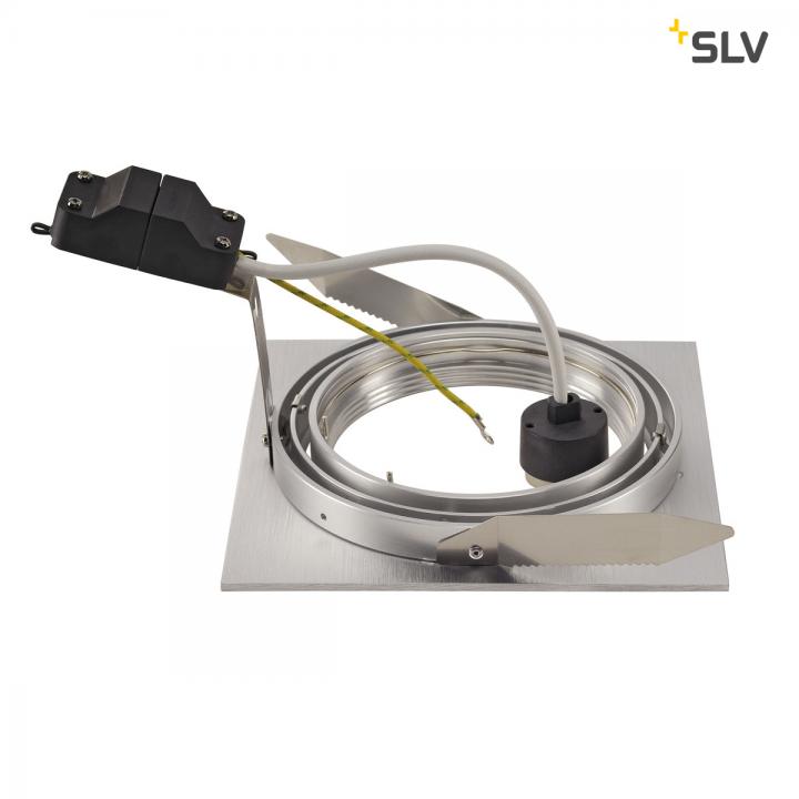 New Tria 1 QPAR111, quadratisch, alu gebürstet