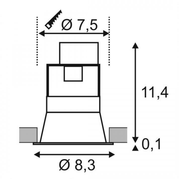 Horn 1 QPAR51, weiß