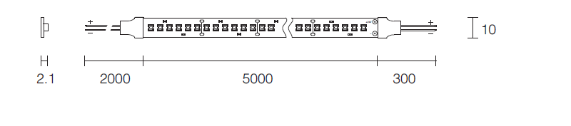 LupaReel LED Strip hohe Helligkeit, 240LED, 19,2W, 3000K
