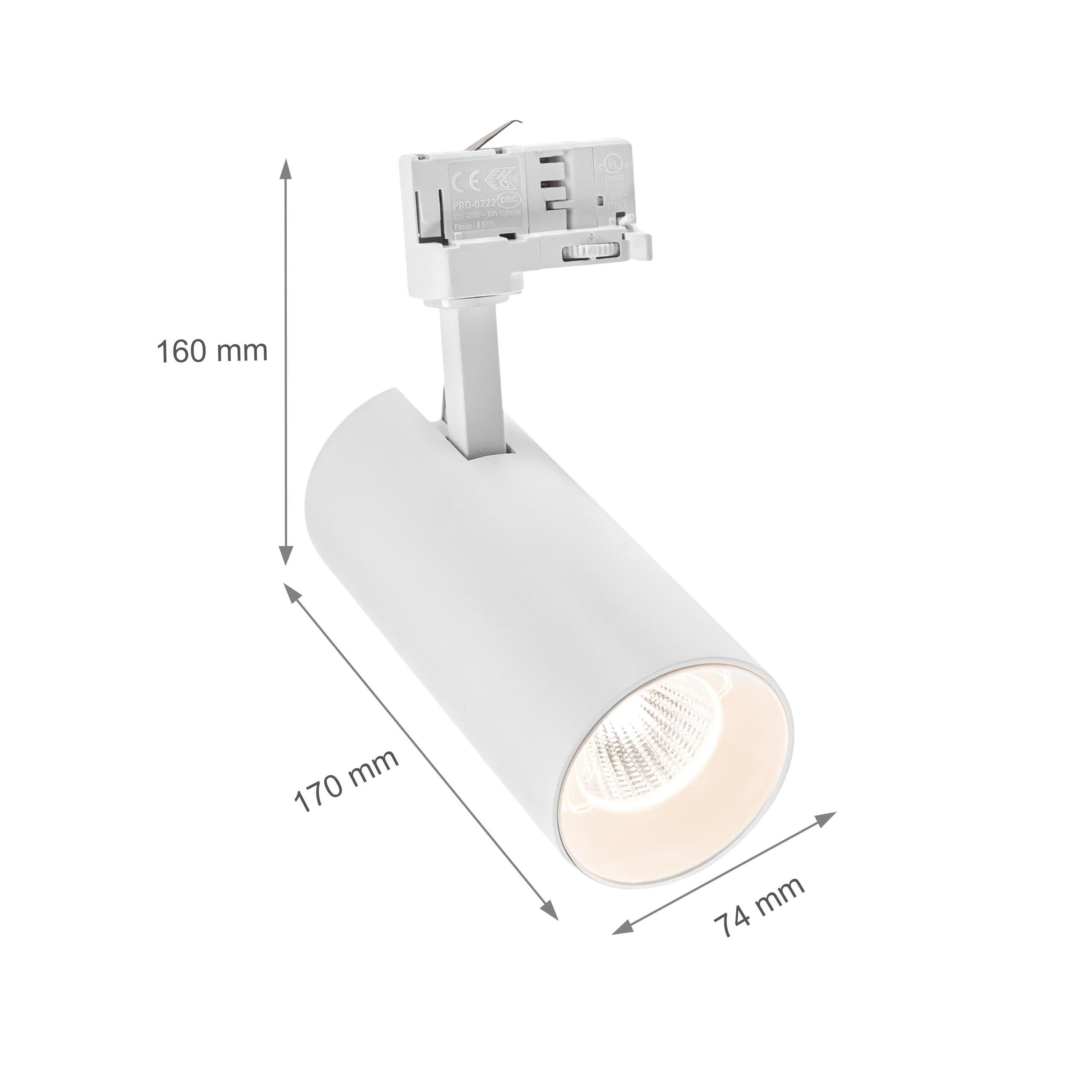 Andromeda Tracklight 3-Phasen-Strahler, weiß