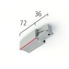 Eutrac Einspeiser für 3-Phasen Aufbau, weiß, Erdung links