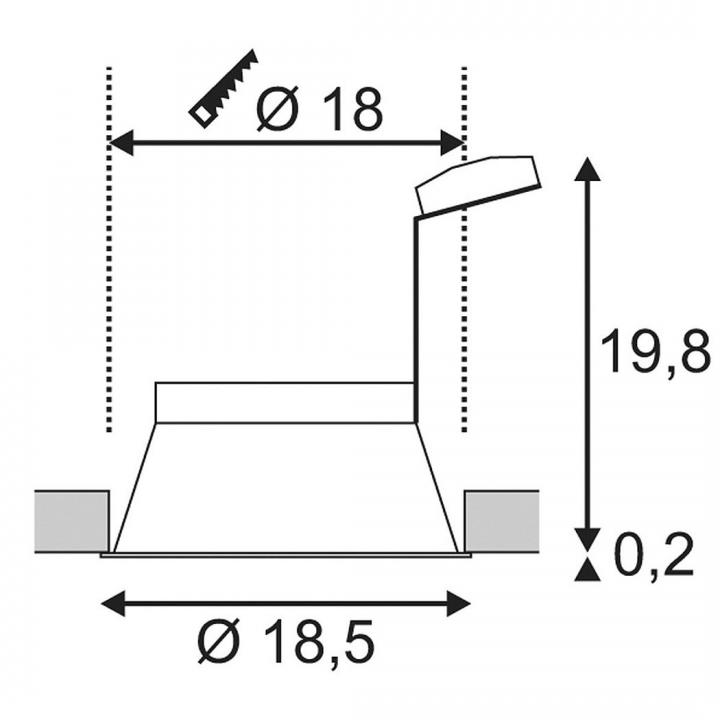 Horn-T QPAR111, weiß