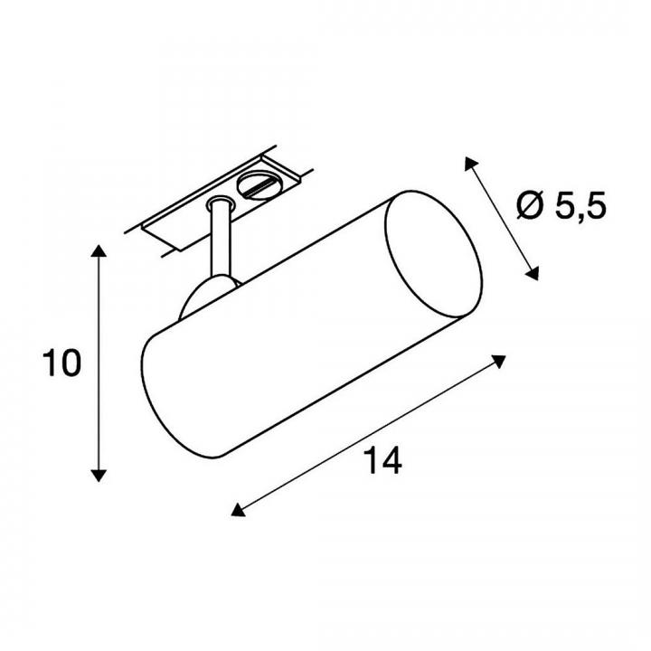 Helia 50 LED 1-Phasen, schwarz