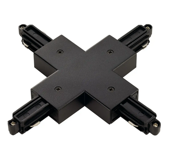 X-Verbinder schwarz für 1-Phasen HV-Stromschiene